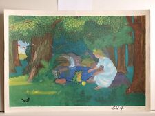  Froschkönig Brüder Grimm Prinzessin Goldene Kugel Prinz 92x64cm 1961 Wandbild