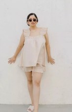 Meeka Frauen Pajama Rüschen