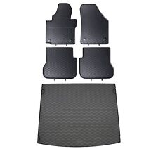 Fußmatten Kofferraumwanne für VW Caddy 3 2K 2003-2015 im Set Gummi Matten