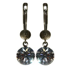 Konplott Ohrringe Ohrhänger Black Jack hängend weißer crystal