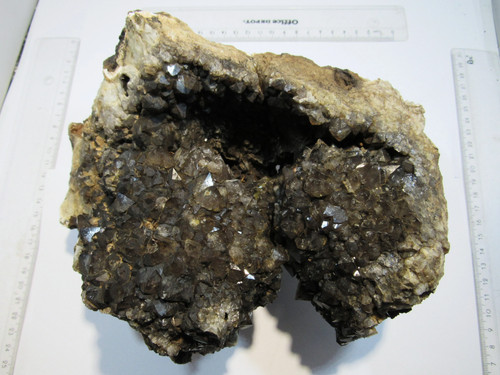 Bergkristall rauchquarz druse - rauchquarz,