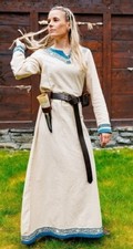 Sale wikinger kleid natur blau - sale,