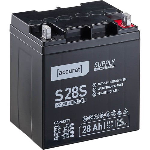 Agm batterie 12v 28ah - 12v,
