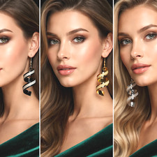 Lange glitzer Damen Spiral