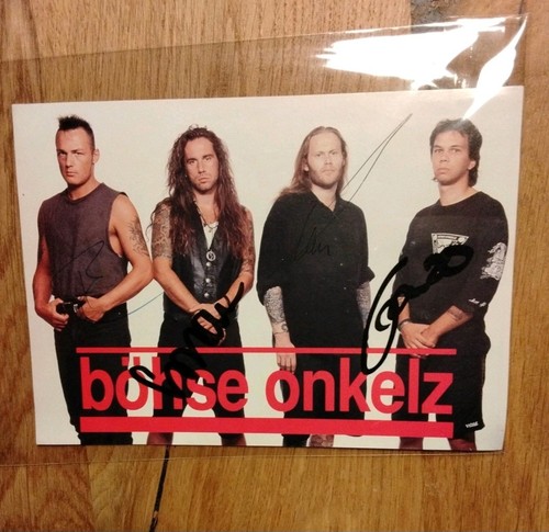 Böhse onkelz autogrammkarte - böhse,
