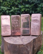 Kupferbarren 4 x Handgegossen