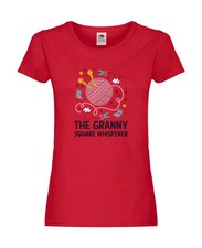 The Granny Square Whisperer | Socken | Schere, Damen Shirt Weiß