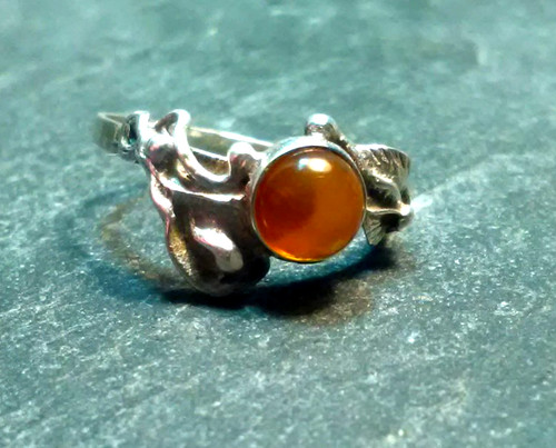 Ring silber 925 bernstein - silber,