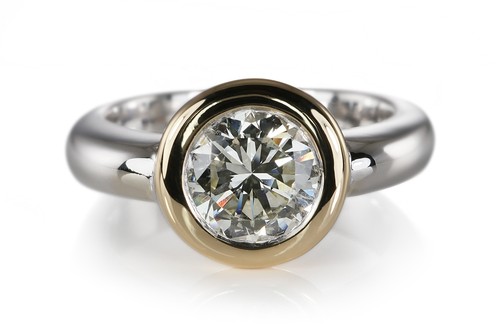 Ring solitär brillant - brillant, ca