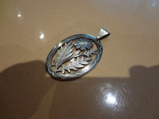 Silberschmuck antik Handmade Nachlass Oma 835 Silber Brosche 4 cm ohne Aufhäger