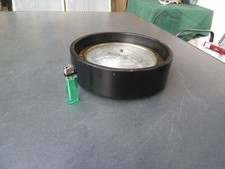 Große antike Wetterstation Barometer analog Schwarz rund 24 cm Durchmesser