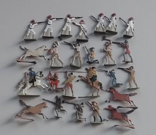 Alte zinnfiguren cowboy - -,