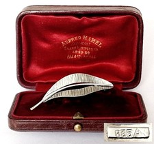Brosche Blatt 835er Silber