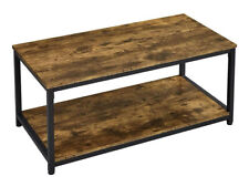 Couchtisch 613977, mit Ablagefläche, Couchtisch, brauner Tisch - A