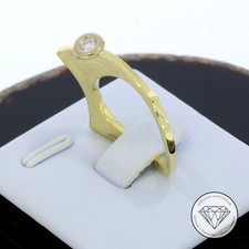 Wert: 1.300,- Brillant Solitär Ring 585er / 14 Karat Gelb Gold 14k XXYY