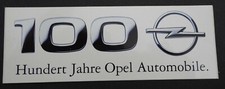 Werbe-Aufkleber 100 Hundert Jahre Opel Automobile 1986 Logo Oldtimer