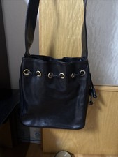 Damen Beuteltasche Tasche Umhängetasche Schultertasche Leder Schwarz