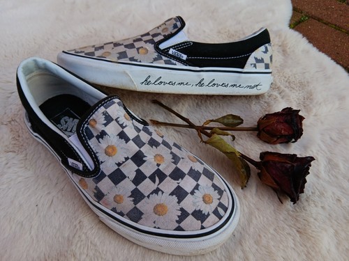 Karierte gänseblümchen vans - gänseblümchen,