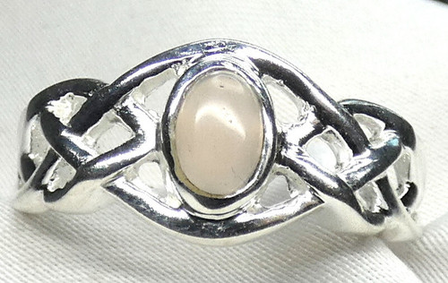 Rosenquarz ring 925 silber - 925,