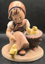 Vintage Hummel keramik figuren Mädchen Mit Korb Vögel 