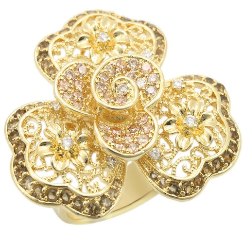 0w312 gold brass ring - gold,