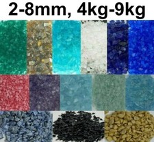 4-9kg Glasgranulat Blauviolett Glaskies Glasschotter Glassteine Glassplitt braun