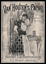 Alte Werbung Reklame 1900 (5) Van Houten´s Cacao Nahrhaft und wohlschmeckend !