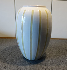 Große Mid Century Fritz van Daalen Vase Keramik gestreift WGP 50er 60er Jahre