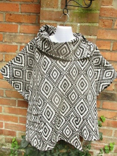 Damen poncho pullover kragen - poncho,