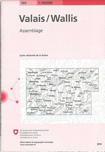 Landeskarte der schweiz valais - schweiz,