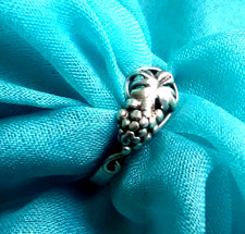 Ring Silber 925 Wein- Rebe Trauben Jugendstil Art Nouveau antik Vintage