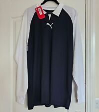 Puma Herren Mestre langärmeliges Trainingshemd Top, marineblau/weiß, neu, Größe 2XL