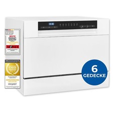 Exquisit Tischgeschirrspüler, 55cm breit, klein, ECO-Modus, GSP5206-030D weiss