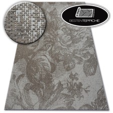MODERNE NATÜRLICHE SISAL Teppich FLOORLUX" Blumen beige Einfach zu säubern