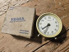 EBOSA Wecker / Swiss Made Brevet Dem / 40er Jahre Uhr Vintage Retro Alarm Clock 