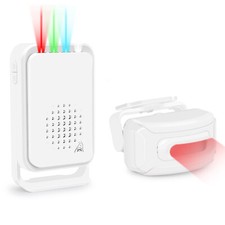 Funk Bewegungsmelder Durchgangsmelder 280 Meter IP64 Wasserdicht Ladenglocke NEU