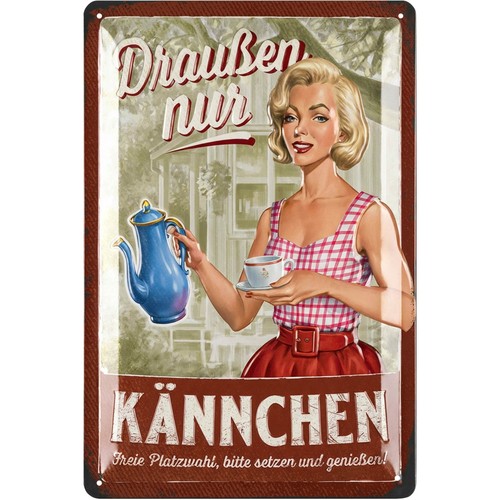 Retro blechschild draußen - blechschild, nur