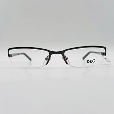 Dolce Gabbana Brille Damen eckig schwarz metallic Halbrand Mod. DG 4073 NEU