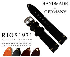 Uhrband 20mm RIOS1931 Vintage Retro Look Leder BAND V-Strap made Germany 20/16mm