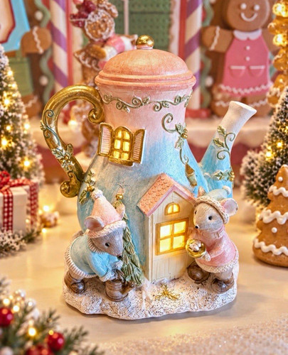 Weihnachts dekofigur teekanne - dekofigur,