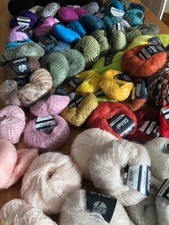KONVOLUT WOLLE / WOLLRESTE - Markenwolle, Mohair, Seide, Lace, Lana Grossa, 2kg