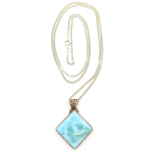 Larimar anhänger halskette - anhänger, +
