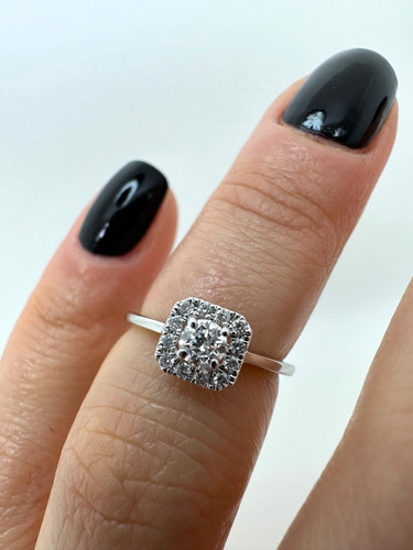 Platin brillantschliff halo - brillantschliff,
