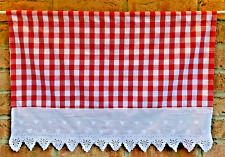 Scheibengardine kariert rot