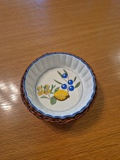 Keramik Auflaufform Mit Weidenkörbchen Klein  11,5 cm