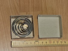 6 Backförmchen rund 1 bis 6 cm Metall | ORIGINAL DDR