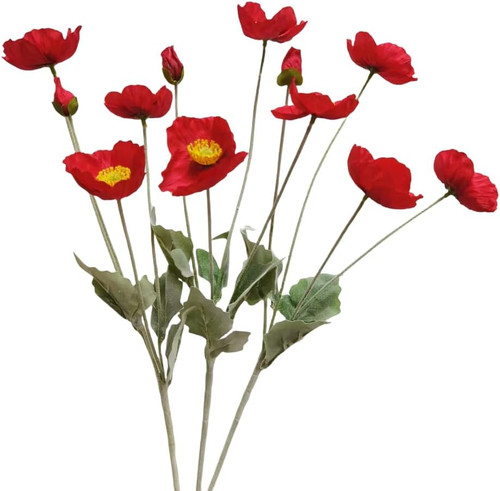 Künstliche rote mohnblumen - rote,