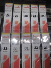 10x Hawid 2033 Klemmtaschen glasklar Klemmstreifen Streifen 33 mm NEU