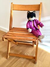 Stabiler alter Kinderstuhl ✿ Klappstuhl Bauhaus Massivholz Buche Sitzhöhe 34 cm