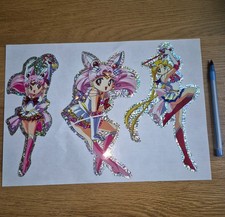 Sailor Moon Sticker 90er MAXI Riesen Sticker Glitzer Stickeralbum 